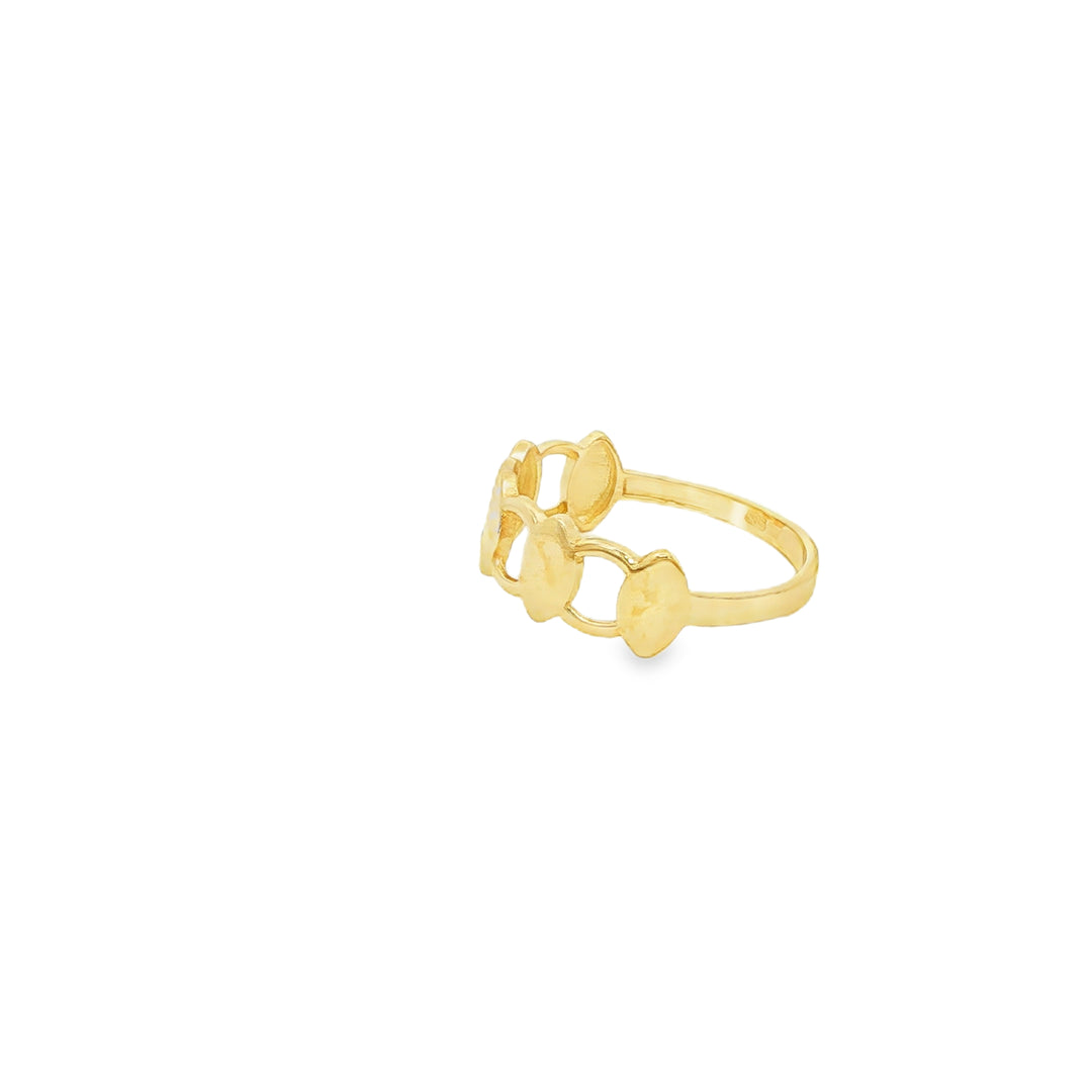 Modern Interlocking Yellow Gold Band Ring