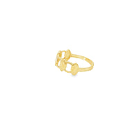 Modern Interlocking Yellow Gold Band Ring