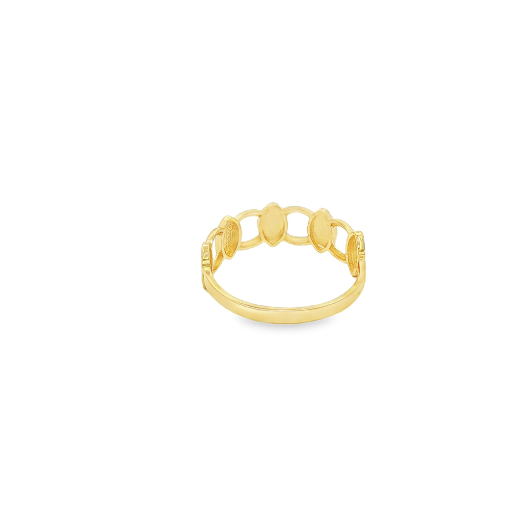 Modern Interlocking Yellow Gold Band Ring