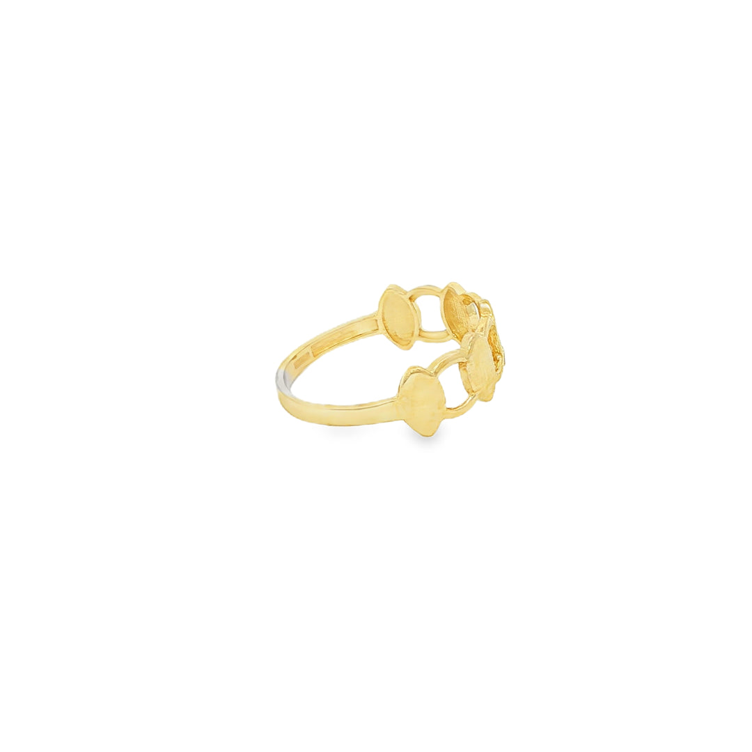 Modern Interlocking Yellow Gold Band Ring