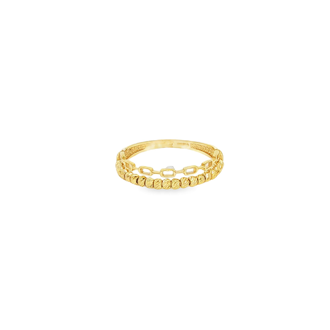 Textured Yellow Gold Band Ring