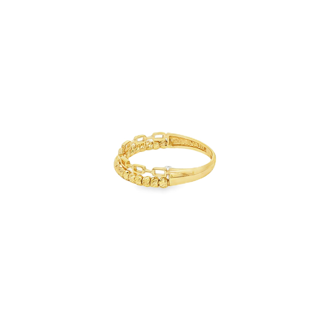 Textured Yellow Gold Band Ring