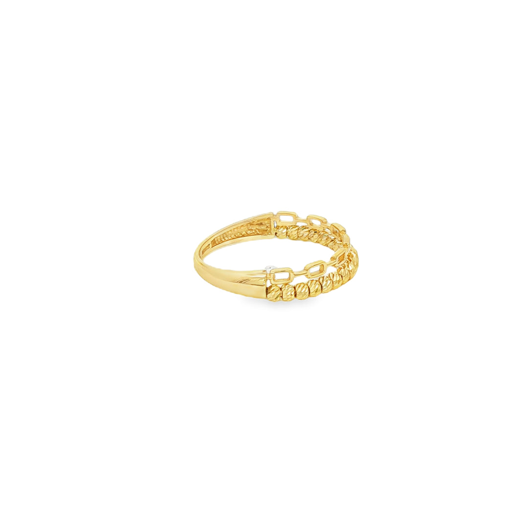 Textured Yellow Gold Band Ring