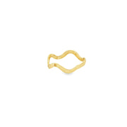 14ct Sculptural Yellow Gold Wave Band Ring