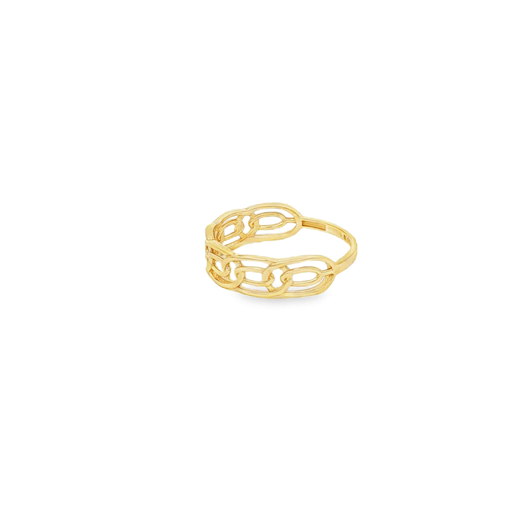 Classic Yellow Gold Chain Link Band Ring