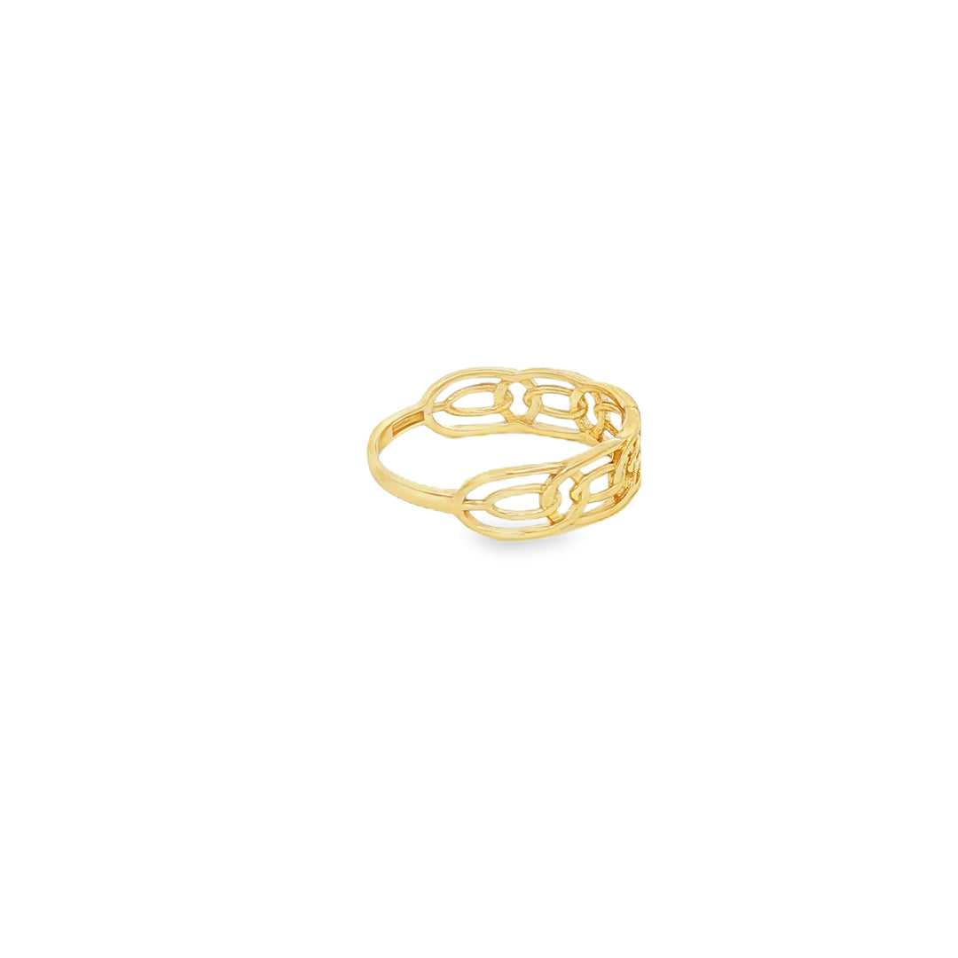 Classic Yellow Gold Chain Link Band Ring