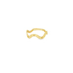 Load image into Gallery viewer, 14ct Modern Wavy Yellow Gold Band Ring