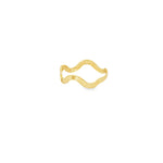 Load image into Gallery viewer, 14ct Modern Wavy Yellow Gold Band Ring