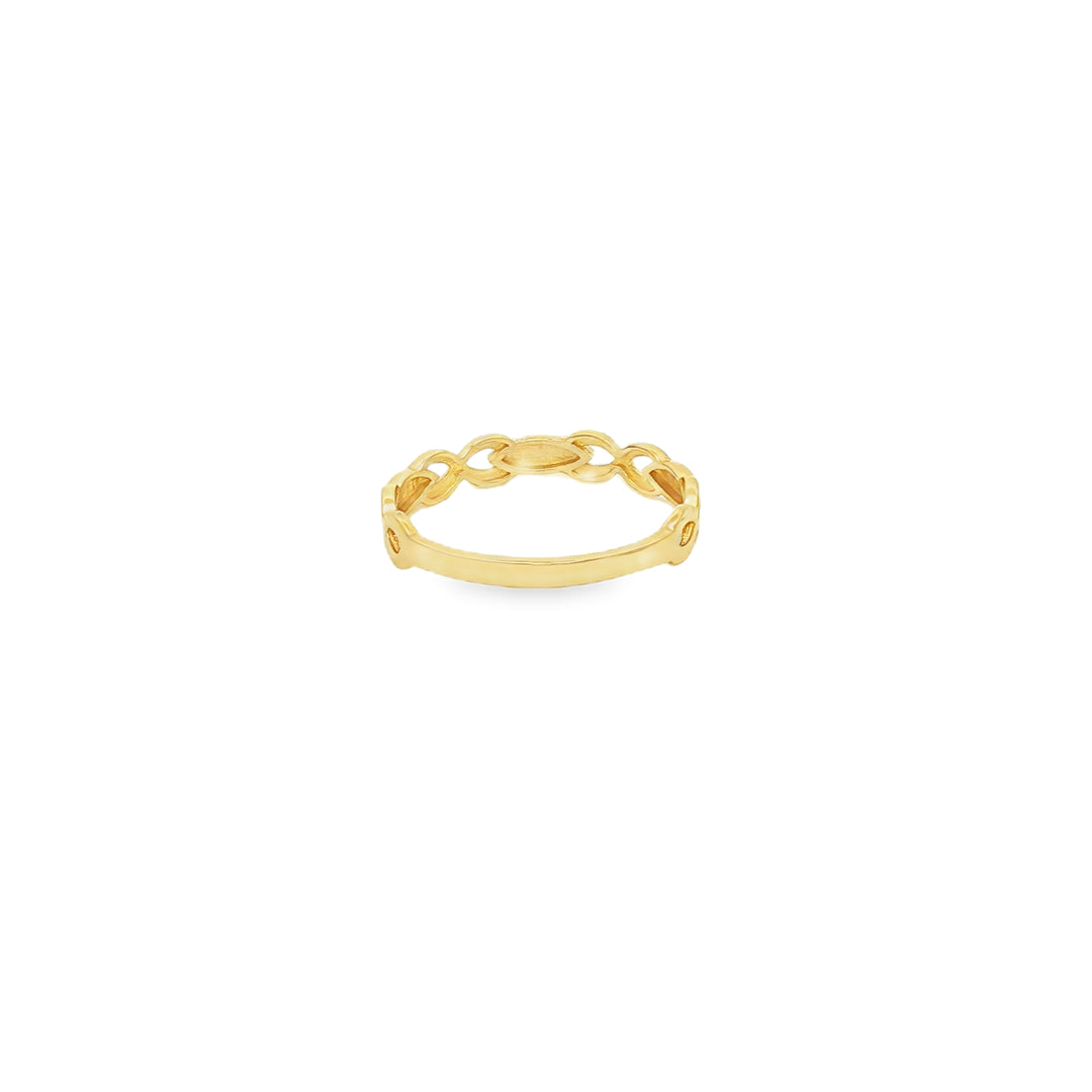 Yellow Gold Openwork Design Band Ring