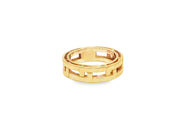 Modern Geometric Yellow Gold Band Ring