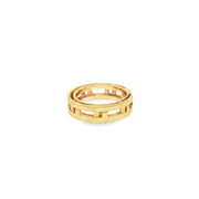 Modern Geometric Yellow Gold Band Ring