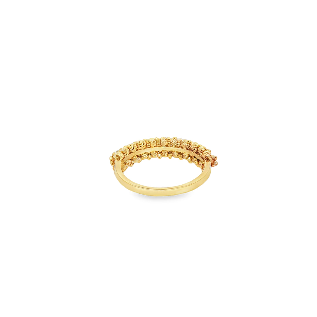Textured Yellow Gold Band Ring