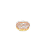 Load image into Gallery viewer, Tri-Tone Gold Multistone Ring with Round Brilliant Cut CZ