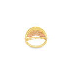 Load image into Gallery viewer, Tri-Tone Gold Multistone Ring with Round Brilliant Cut CZ
