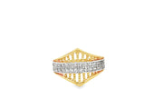 Yellow Gold CZ Multistone Ring