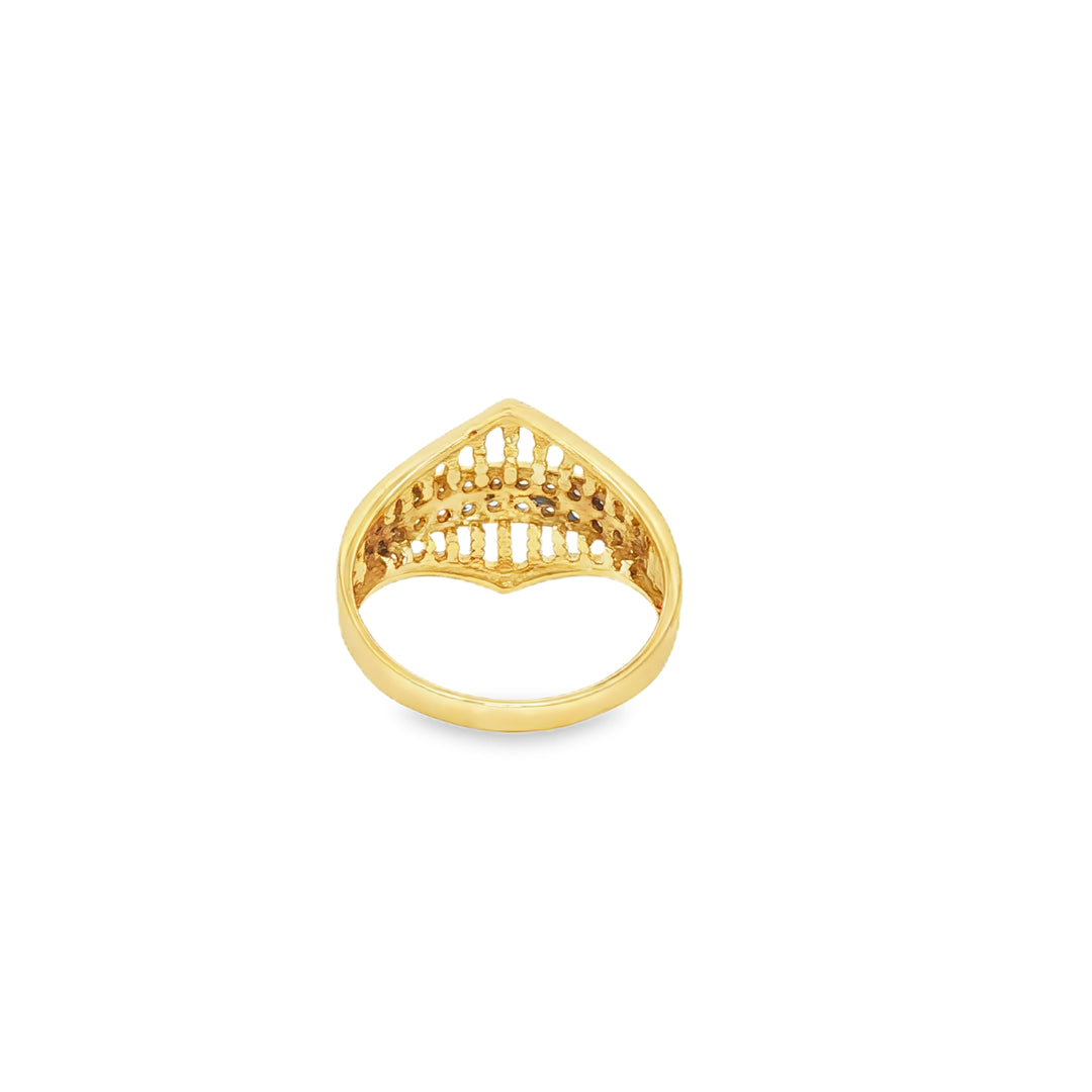 Yellow Gold CZ Multistone Ring