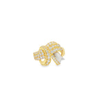 Load image into Gallery viewer, Yellow Gold Ring with Round Cut CZ Accents
