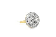Yellow Gold Cocktail Ring with Round Cut CZ