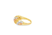 Tri-Tone Gold Statement Cocktail Ring