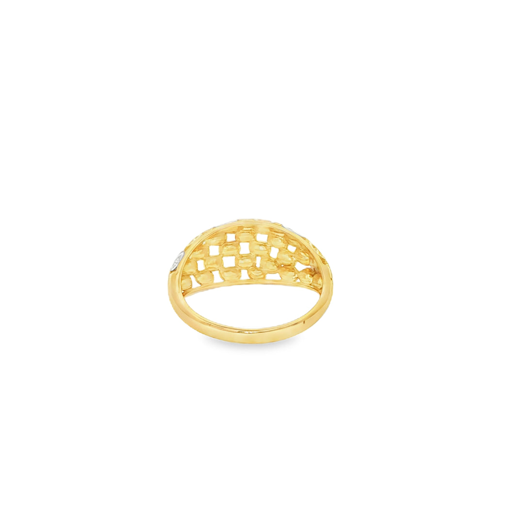 Tri-Tone Gold Statement Cocktail Ring