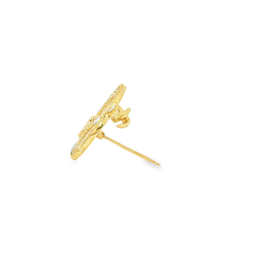 Yellow Gold Celtic-Inspired Brooch
