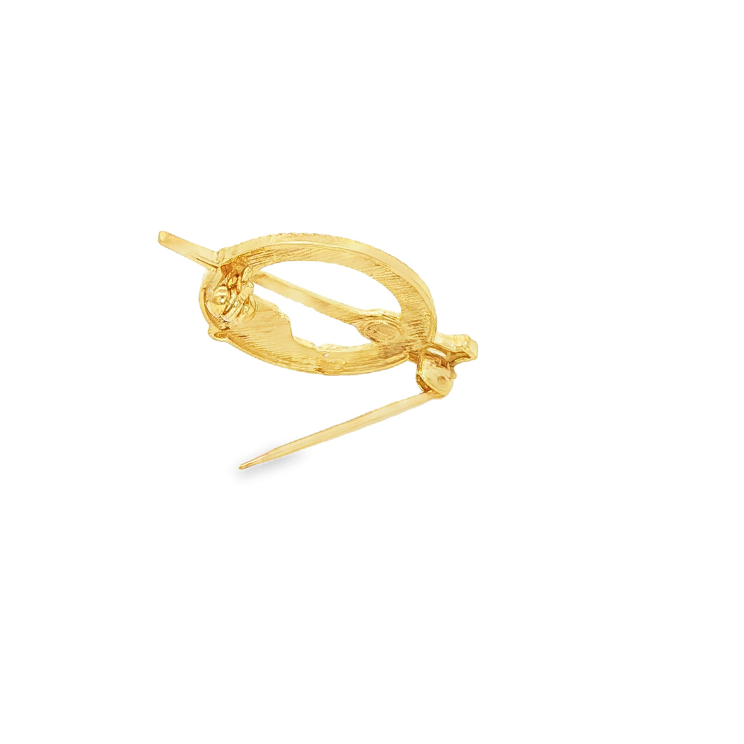 Yellow Gold Celtic-Inspired Brooch