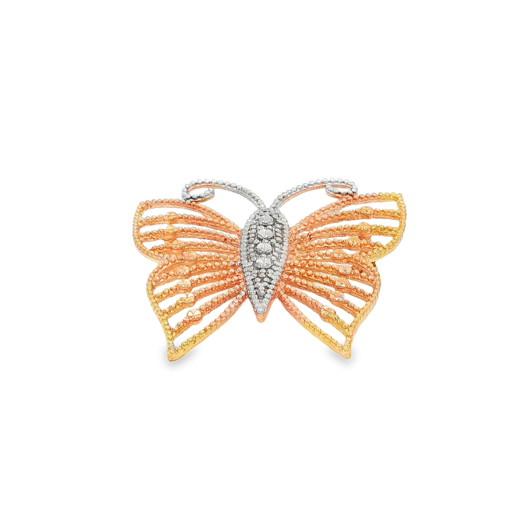 Rose Gold Butterfly Brooch