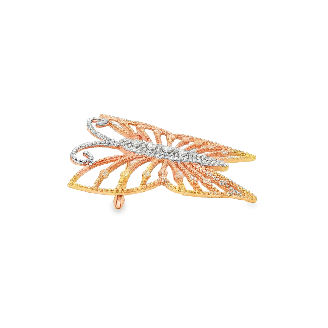 Rose Gold Butterfly Brooch