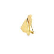 Elegant Yellow Gold Leaf Brooch