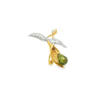 Load image into Gallery viewer, Zultanite and Gold Floral Brooch