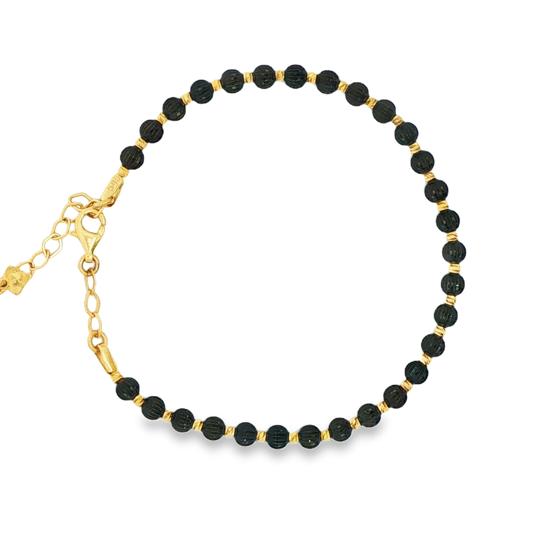 Yellow Gold Beaded Bracelet