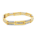 Load image into Gallery viewer, Two-Tone Yellow Gold Diamond-Cut Chain Bracelet