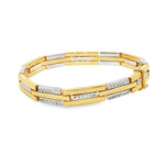 Load image into Gallery viewer, Two-Tone Yellow Gold Diamond-Cut Chain Bracelet
