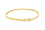 14ct Yellow Gold Square Link Chain Bracelet