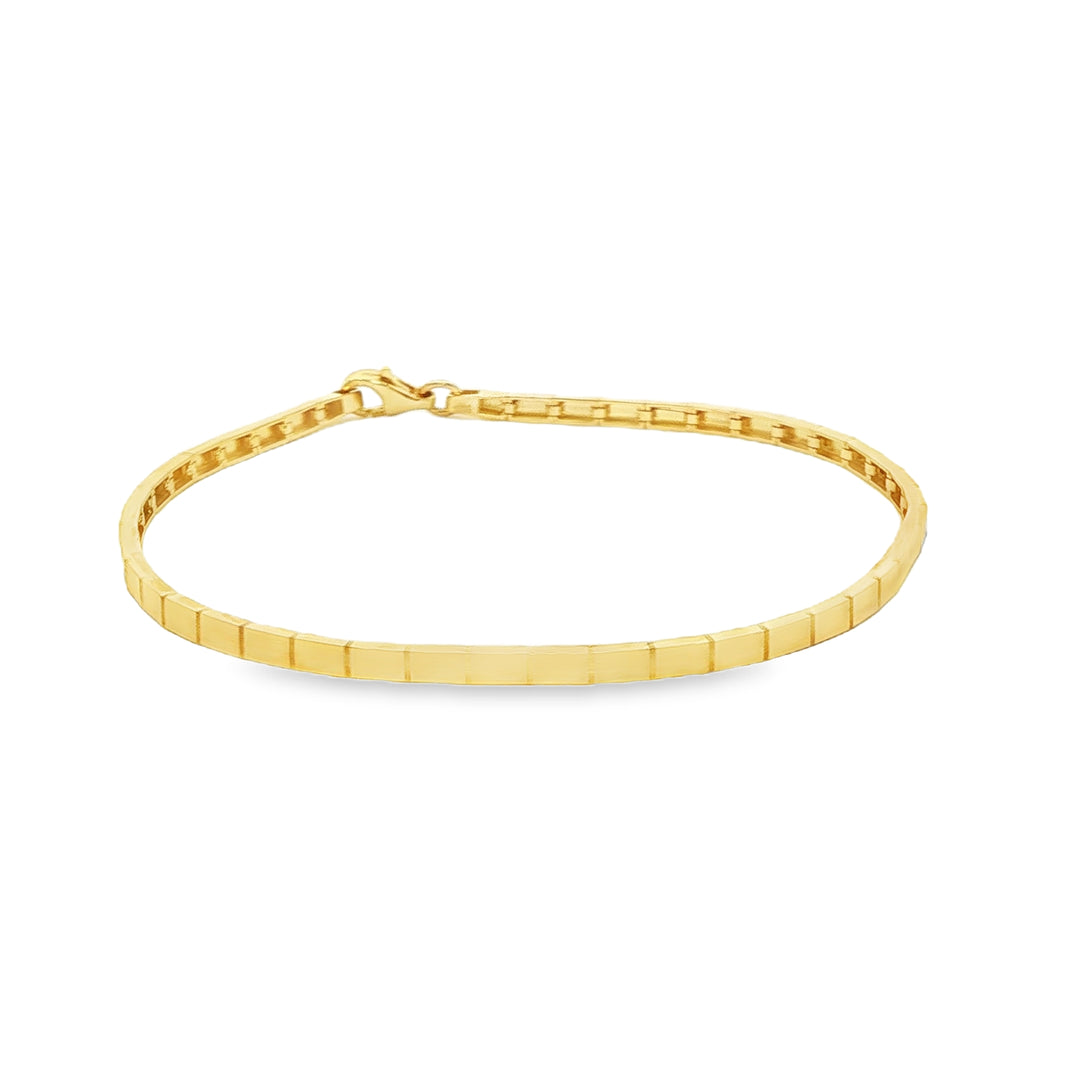 14ct Yellow Gold Square Link Chain Bracelet