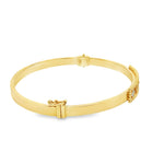 Load image into Gallery viewer, Yellow Gold Bangle with Round Brilliant Cut CZ