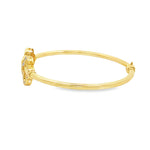 Load image into Gallery viewer, Yellow Gold Bangle with Round Cut Diamonds