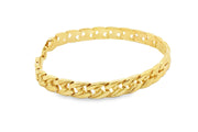 Refined Yellow Gold Chain Bracelet - Classic Elegance