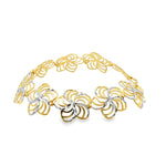 Load image into Gallery viewer, Floral Motif Yellow Gold Chain Bracelet