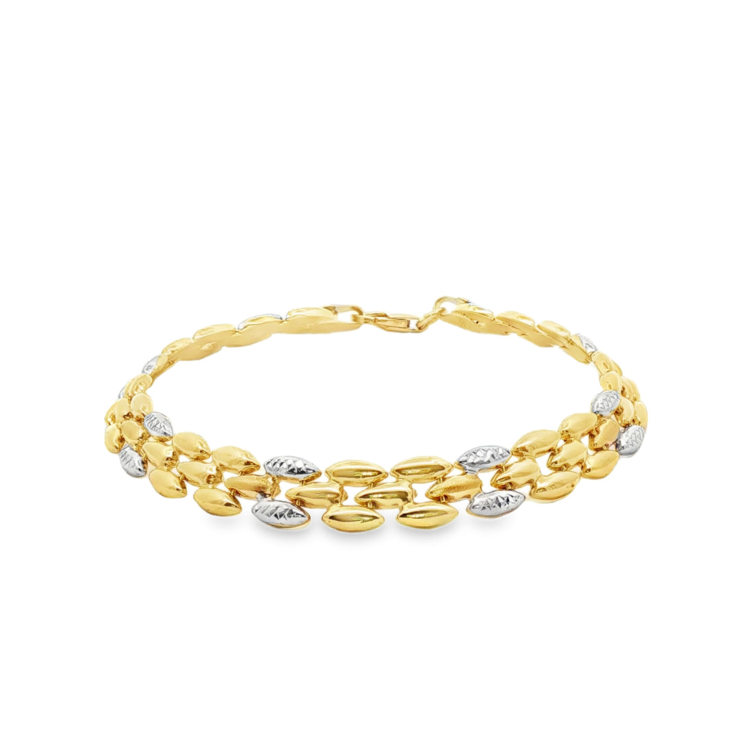 Elegant Yellow Gold Chain Bracelet