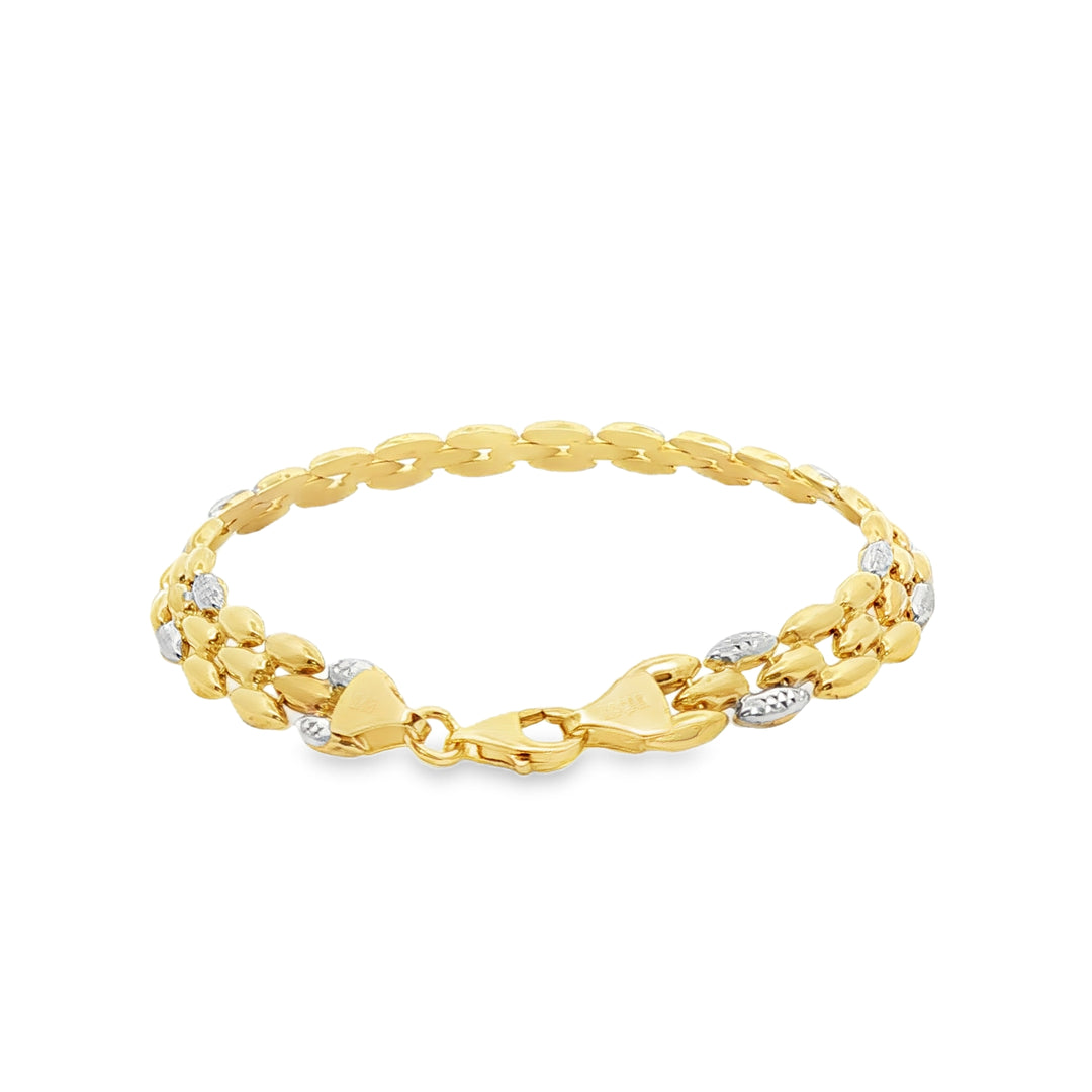 Elegant Yellow Gold Chain Bracelet