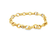 Elegant Yellow Gold Chain Link Bracelet