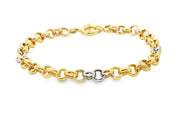 Elegant Yellow Gold Link Chain Bracelet