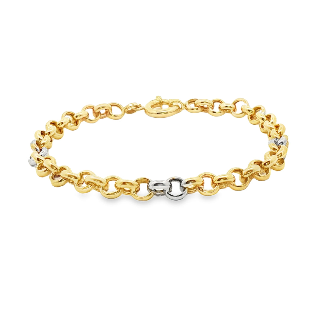 Elegant Yellow Gold Link Chain Bracelet