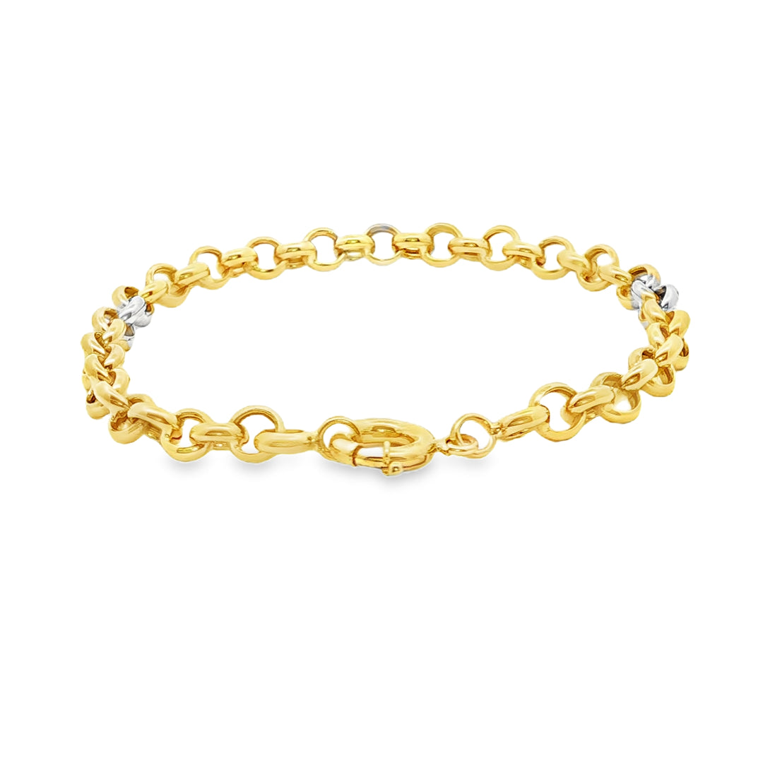 Elegant Yellow Gold Link Chain Bracelet