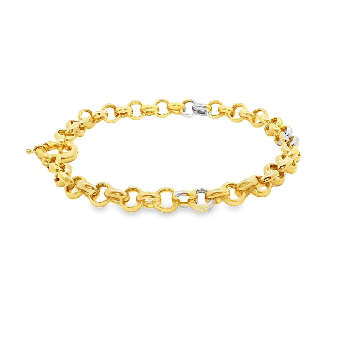 Elegant Yellow Gold Link Chain Bracelet