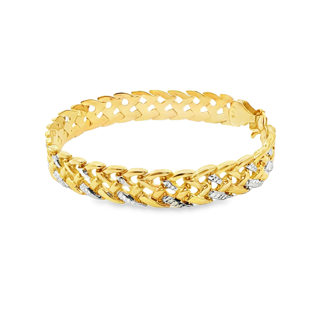 Elegant Yellow Gold Chain Bracelet