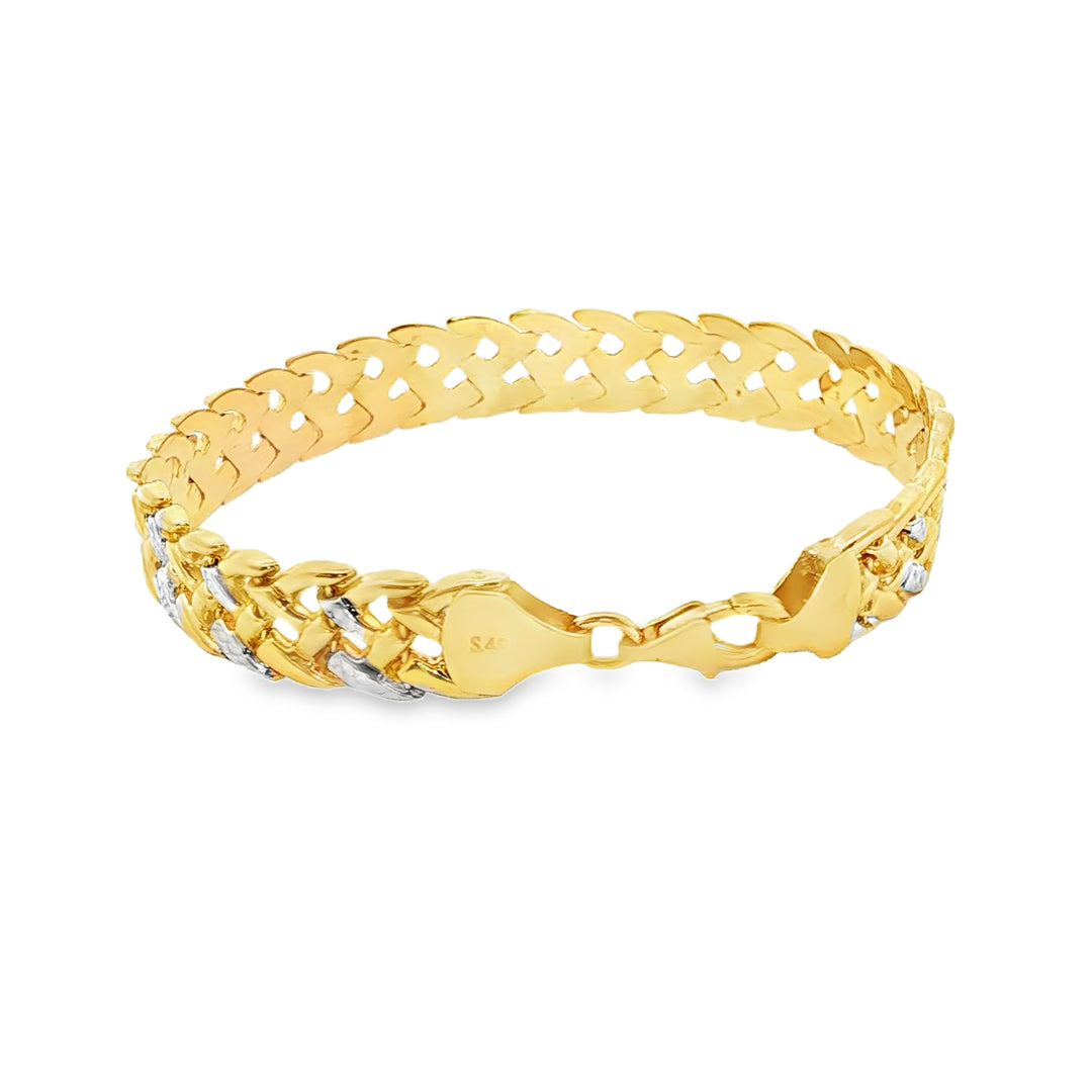 Elegant Yellow Gold Chain Bracelet