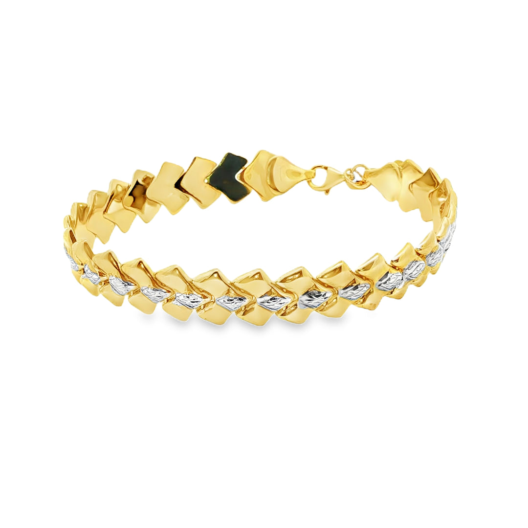 Elegant Yellow Gold Chain Bracelet