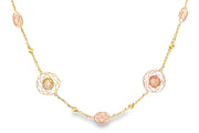 Elegant Yellow & Rose Gold Necklace